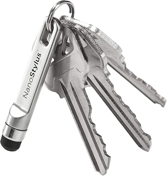 KeySmart NanoStylus Mini Keyring Stylus Ergonomic, Portable and Precise Keychain Stylus Pen for Touch Screens