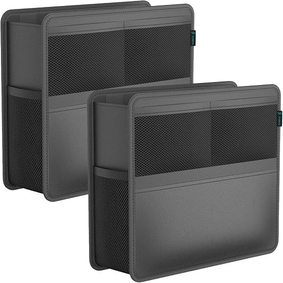 2 Pack Car Backseat Organizer and Trash Can 2-in-1, Premium Hanging Front and Seat Back Organizer, Waterproof Organizer Storage Upgraded for Car Truck SUV