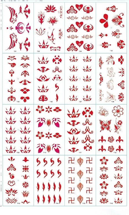 Eyebrow Stickers Temporary Tattoo Ancient Costume Studio Drama Flower Tin Forehead Decoration Forehead Stickers