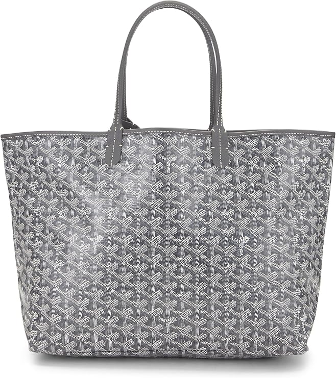 Pre-loved Grey Goyardine Canvas Saint-Louis PM, Grey