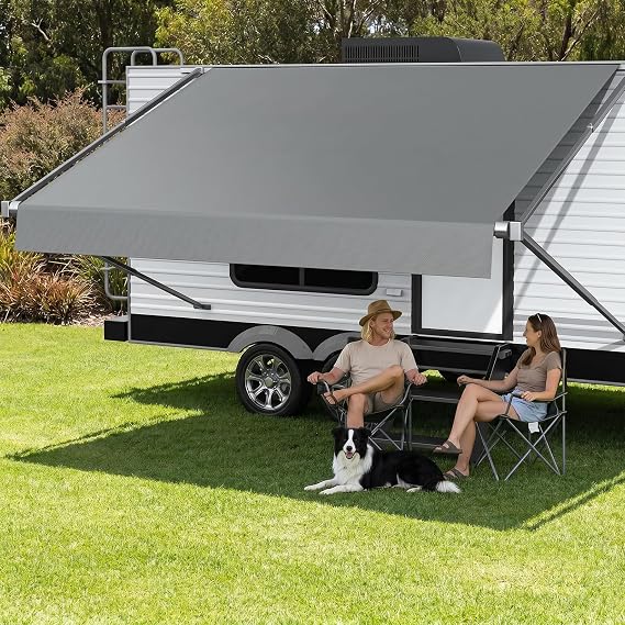RV Awning Fabric Replacement, 19oz Vinyl for Awning- 11' (Fabric 10'2'')