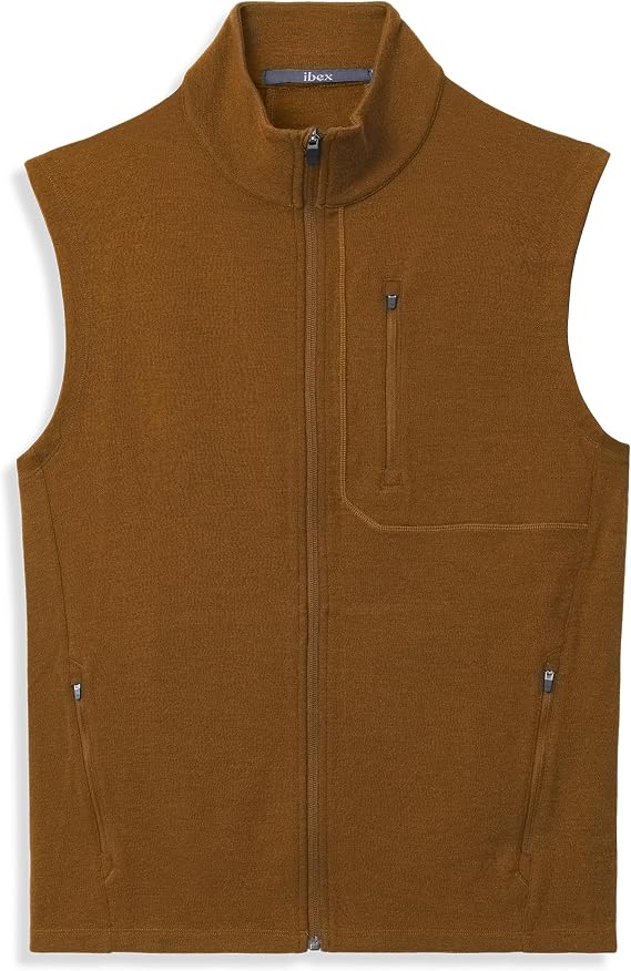IBEX Merino Wool Shak Vest for Men | Lightweight & Warm Sleeveless Jacket | Soft & Breathable Midlayer for Outdoor & Casual