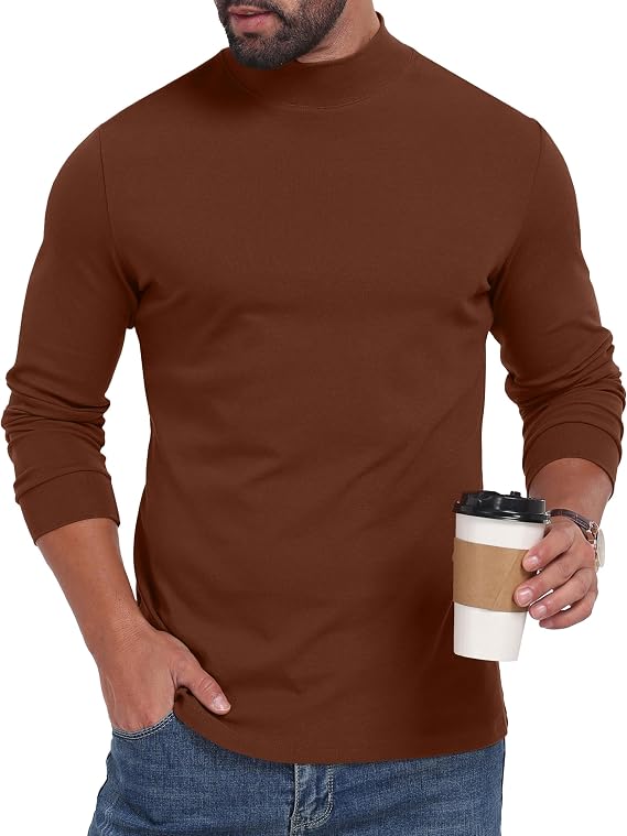 Sailwind Mens Mock Turtleneck Shirt Cotton Thermal Undershirt Pullover