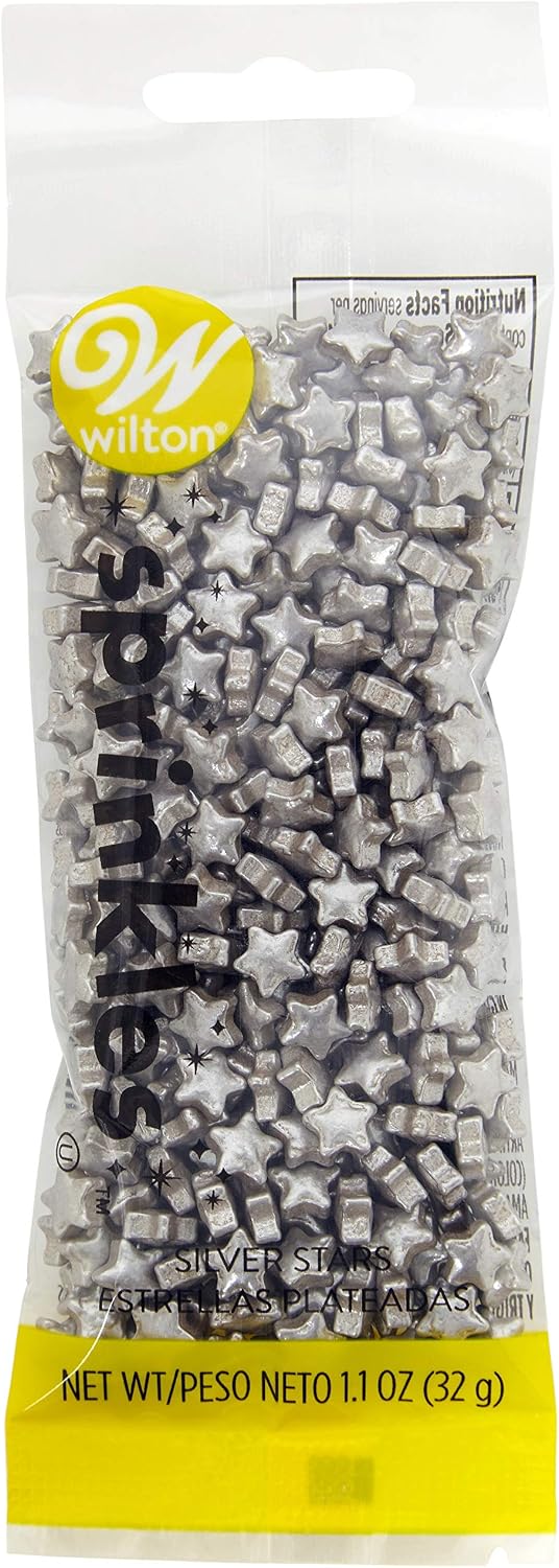 Wilton Sprinkles SLVR, Silver Stars