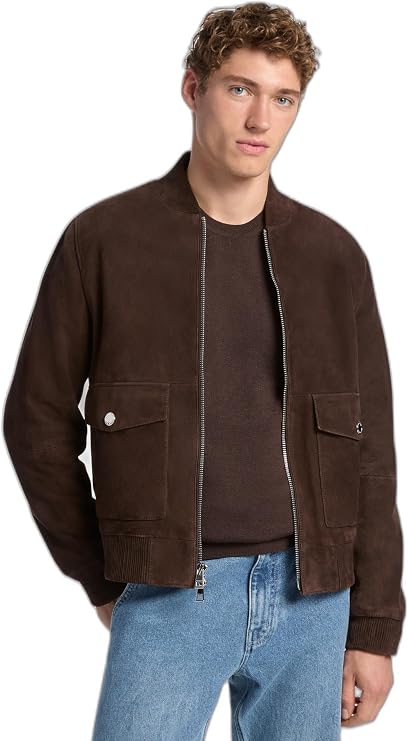 Michael Kors Men's Suede Bomber Jacket