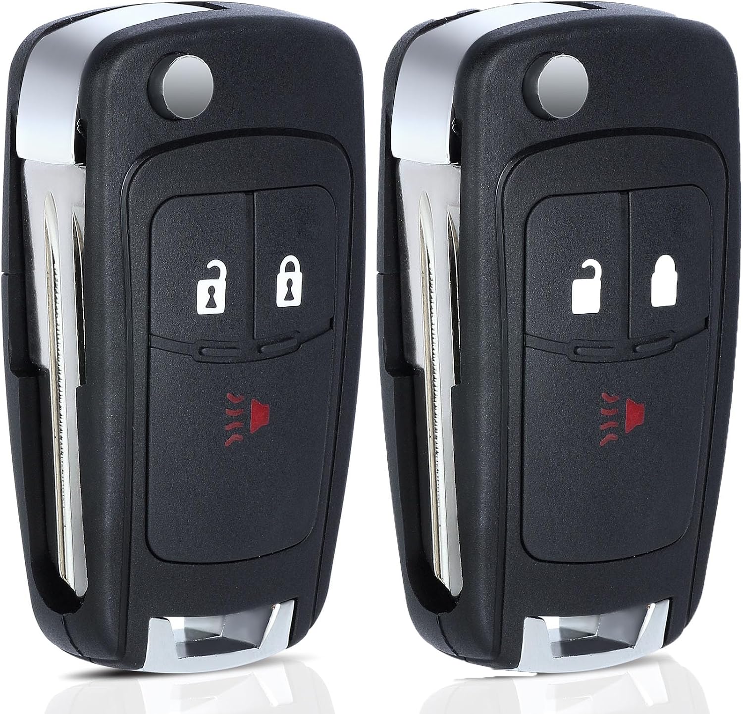 2 Pack Replacement Smart Remote Car Key Fob for Chevrolet Spark 2013 2014 2015 A2GM3AFUS03 9598983095233524 315MHz ID46 Chip 3 Buttons