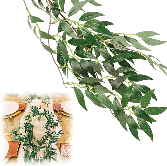 ANPHSIN Fake Vines Greenery Garland, 3 Packs, Total 16.5ft
