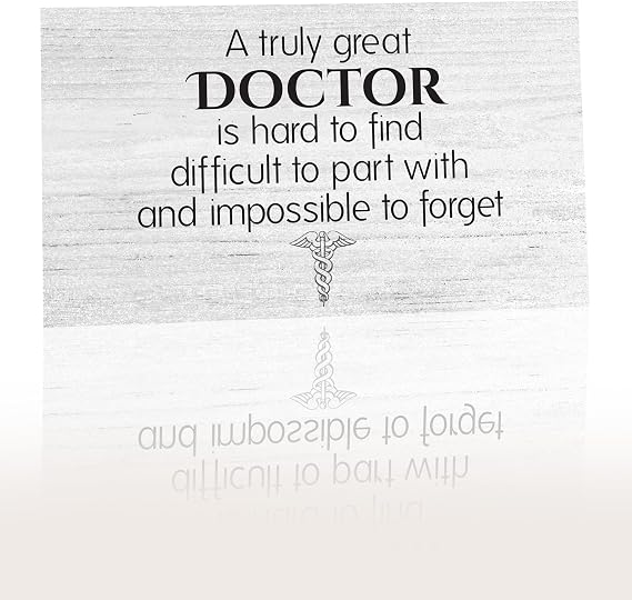 JennyGems Doctor Appreciation Gift, Thank You Doctor Wooden Sign, Retirement Gifts, American Made