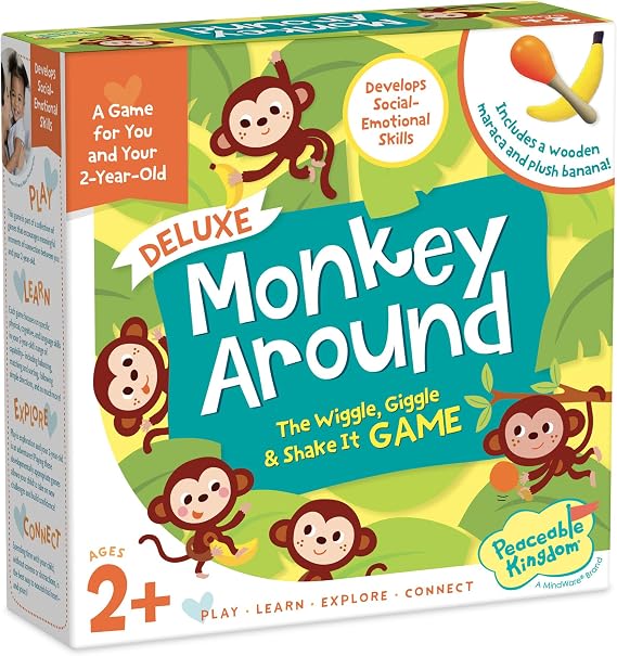 Peaceable Kingdom Deluxe Monkey Around First Game for Toddlers