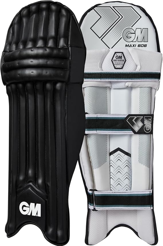 GM | Cricket Batting Pads | Maxi 606 | Traditional Cotton & Cane | 1 Pair | Navy | Gunn & Moore