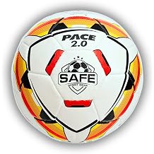 Safe Sport Gear Pace 2.0 FootBall - Professional Bladder, TPU Outer Shell, Aerodynamic Texturing, Professional Feel and Bounce, Size 5 Foot Ball, All-Weather Soccer Ball Size 5