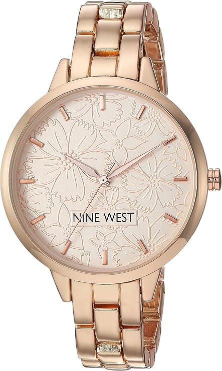 Nine West Women's Floral Dial Bracelet Watch