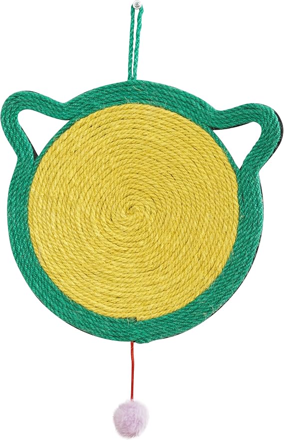 Cat Scratcher Mat, Natural Sisal, Horizontal, CAT Pattern