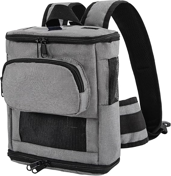 Portable Oxygen Concentrator Backpack Compatible with Inogen One G5 and Inogen Rove 6,Ultra Lightweight Oxygen Machine Carrier Rucksack Carrying Mesh Bag for Walking Travel Outdoor (Grey)