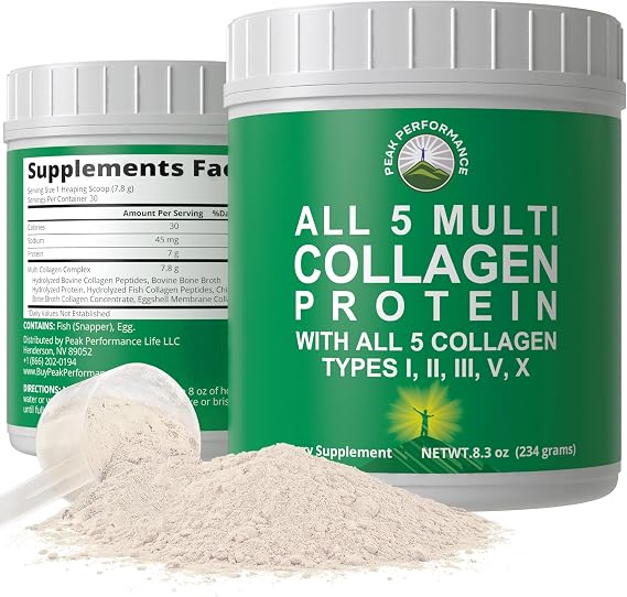 Peak Performance All 5 Multi-Collagen Protein Powder Peptides