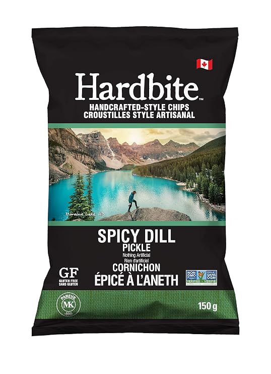 Hardbite Spicy Dill Pickle Potato Chips, 150 GR