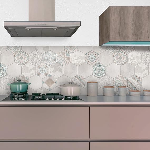 CREARREDA 67639 Kitchen Sticker Splash Guards, Vinyl
