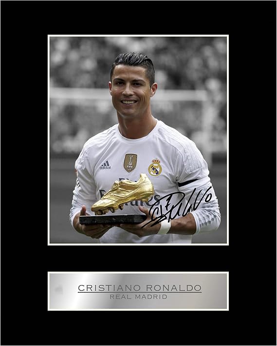 Iconic Pics Cristiano Ronaldo Signed Mounted Photo Display Real Madrid FC
