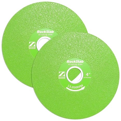 ZORUNNA 2Pcs 4" Diamond Blade for Grinder, Tile Cutting Disc, 4/5 Arbor