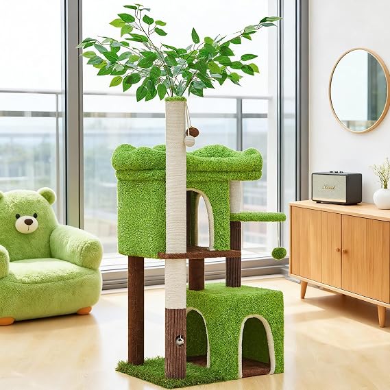 Woochpet Cat Tree Tower with Cat Scratching Post,60"Tall Cat Scratcher Tree