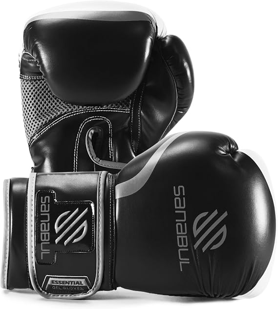 Sanabul Essential Gel Boxing Kickboxing Punching Bag Gloves