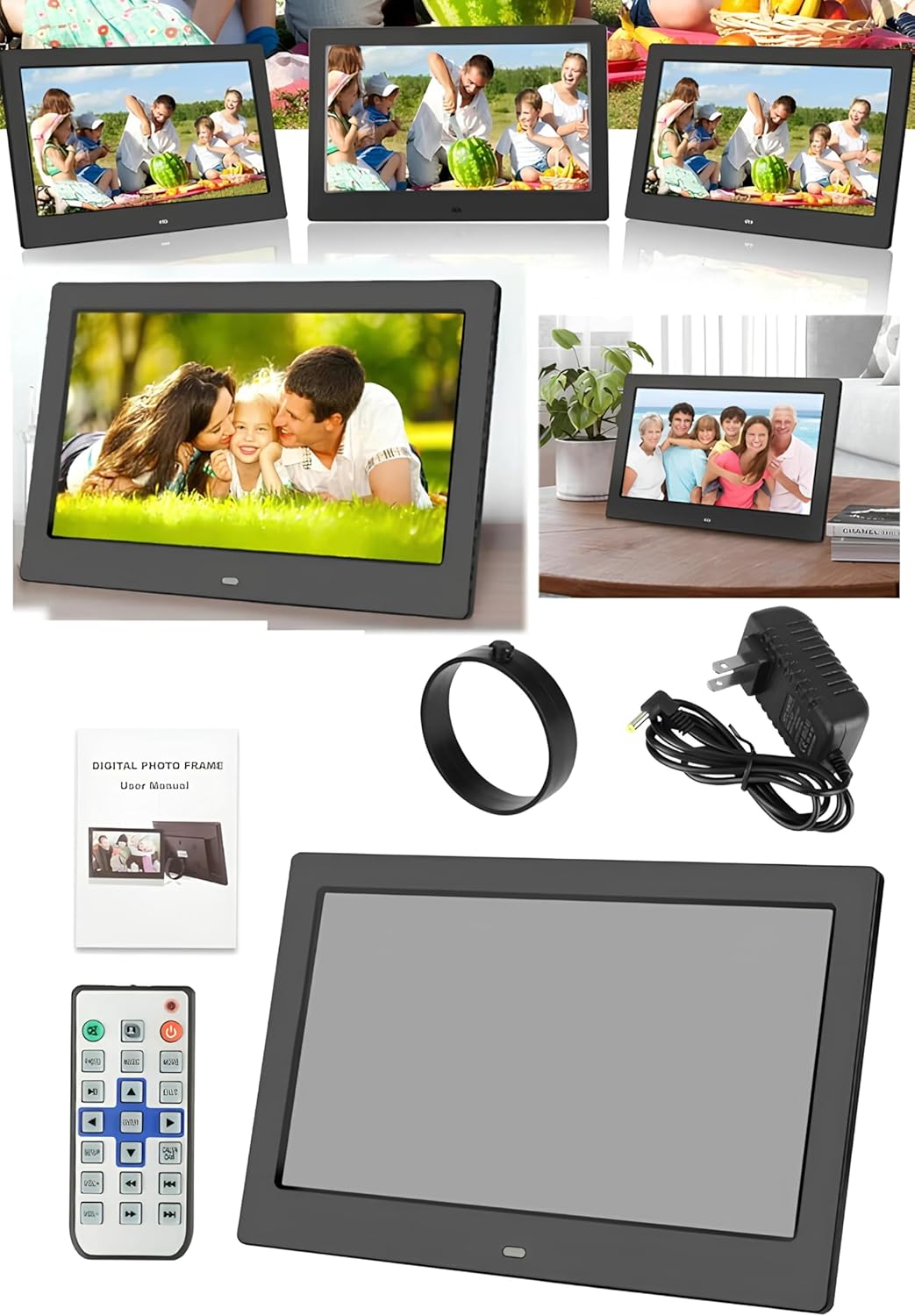 Invıcta 10inch Dijital Fotoğraf Çerçevesi Tft LCD  Ekran - Uzaktan Kumandalı,Video,MP3,Ayarlanbilir Açılıp Kapanma Zamanlaması,Türkçe Dil