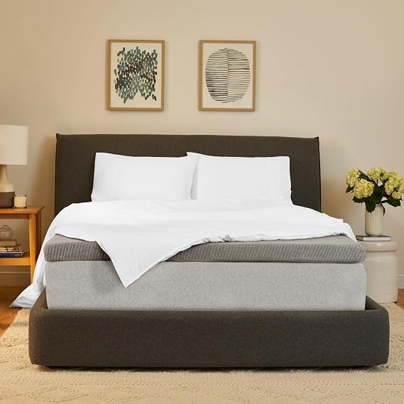 Casper Sleep Comfy Mattress Topper, 3-inch, Queen,Gray