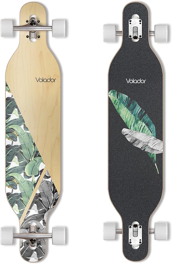 VOLADOR Urban Freeride Pro Longboard| Adaptive Cruiser 42inch| North America Maple| Camber Concave Drop Through Longboard Complete| Setup for Urban Commuting