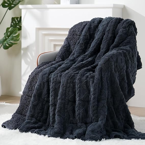 Ultra Soft Sherpa Weighted Blanket for Adults, 60"x80" 15lbs Heavy Blankets