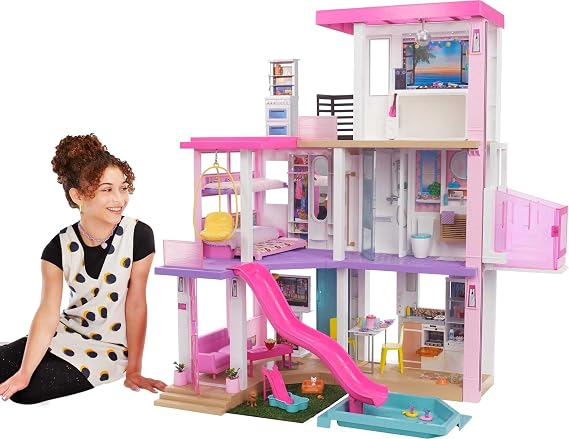 Barbie Dreamhouse Dollhouse Playset | Wheelchair Accessible Elevator, 10 Play Areas with 3 Custom Light Settings , Ages 3+