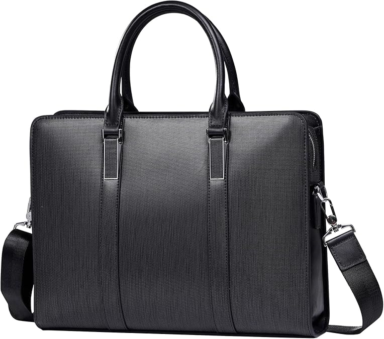 Genuine Leather Briefcases for Men Laptop Bag With Lock 14 Inch Business Messenger Bag