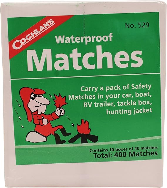 Waterproof Matches, 10 box pack