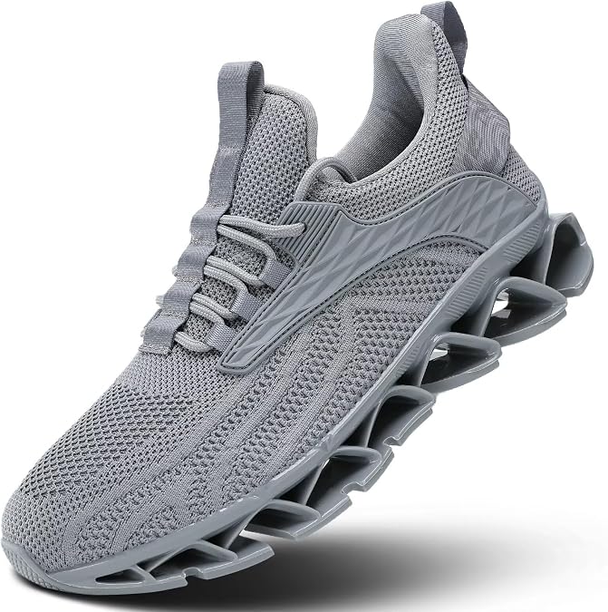 Men's Fashion Sneakers Slip on Walking Running Shoes Blade Tennis Casual Comfort Non Slip Work Sport Athletic Trainer