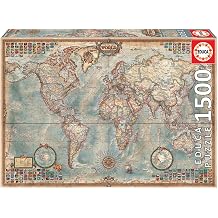 Educa Puzzle Political Map Of The World 16005 1500