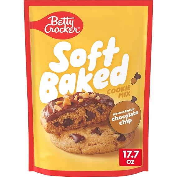 Betty Crocker Peanut Butter Chocolate Chip, Cookie Mix, Soft Baked, 17.7 oz