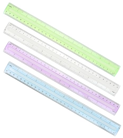Iconikal 36-Pack Plastic Transparent School Classroom 12" Ruler