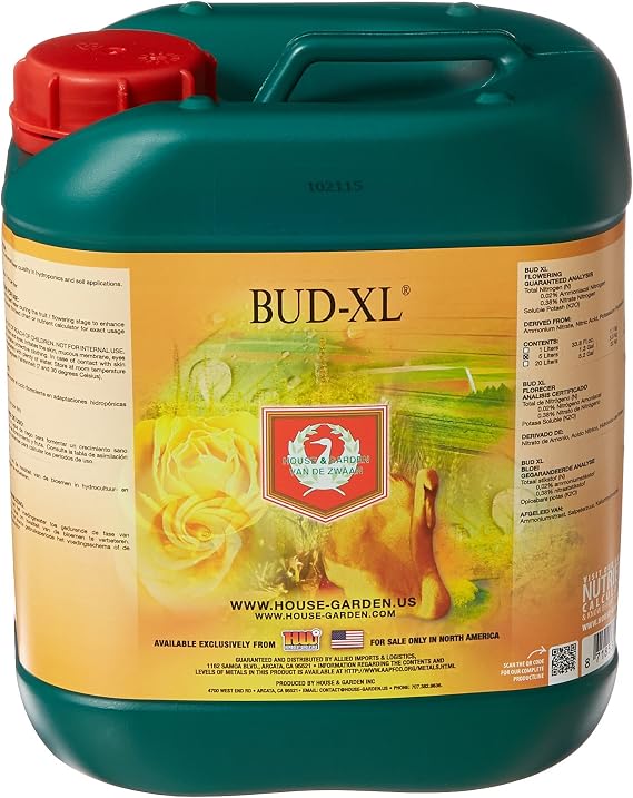 House & Garden Bud-XL Flower Enhancer Nutrient Fertilizer, 5-Liter