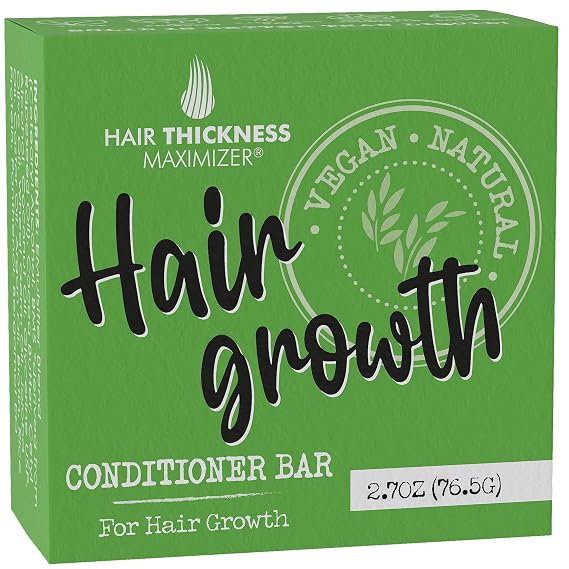 Hair Thickness Maximizer Conditioner Bar for Hair Growth. Vegan, USA Made