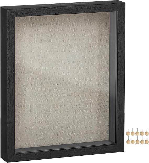 SONGMICS 11x14 Shadow Box Frame, with Top Slot and Glass Front