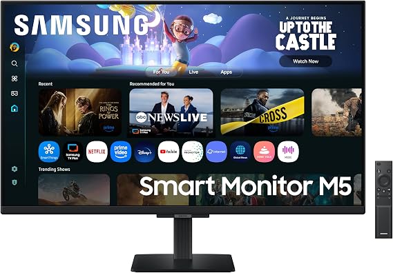 Samsung LS32FM500EUXXU 32" Full HD HDR10 Smart Monitor with Speakers - 1920x1080, USB, HDMI, WiFi, Bluetooth, Remote Control, Smart Hub for TV streaming, Catch Up Apps and Gaming Hub