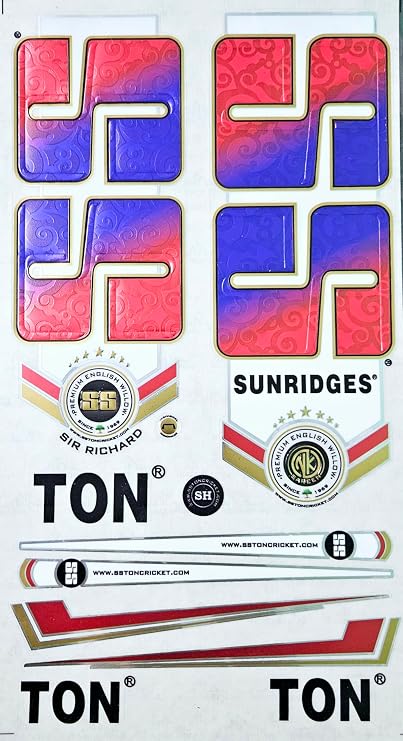 AYN Cricket Bat Sticker 4D Digital Embossed English Willow Fiber Tape Sports Accessories Protection, Gladitor SVR