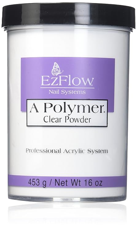 EZ Flow A Polymer Clear False Nails, 16 Ounce