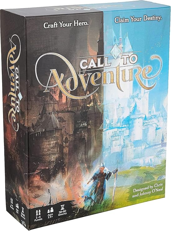 Brotherwise Games Call to Adventure | Strategy Board Game, For 2, 4 Players, Ages 13+, Contains over fully illustrated 150 cards and 24 custom runes