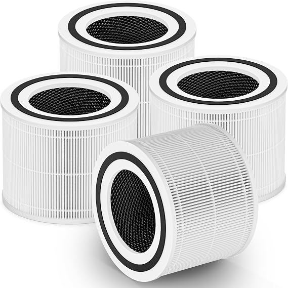 240 Replacement Filter Compatible with Puro Air 240 Air Purifier for Home | 4 Pack 3-in-1 High-Efficiency Filter with Activated Carbon for Pet Dander, Odors and Smoke, for Home, Bedroom Large Room