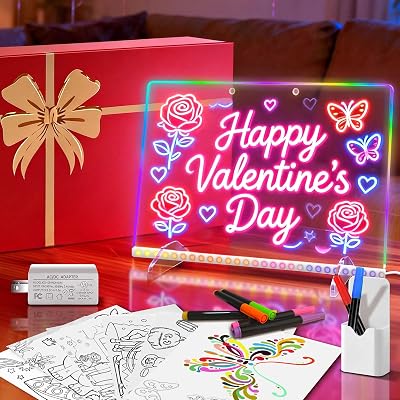 Led Drawing Board for Kids with 7 Markers12 Colors Mar