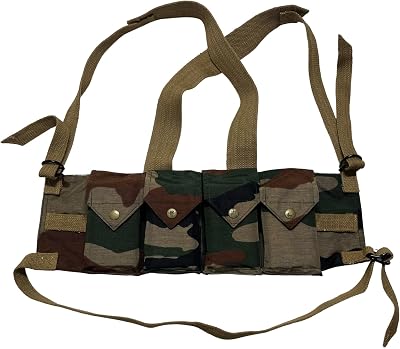 Warreplica Rhodesian Fereday & Sons Chest Rig FALG3M14 Bush War20rd .3087.62x51mm 4 Magazine Pouch Tactical Chest Rig