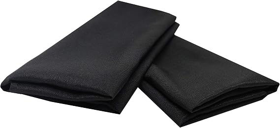 10 pcs Square Polyester Tablecloth Napkins 19'' x 19'' (48cm x 48cm) For Wedding Dinner Restaurant Xmas (Black)