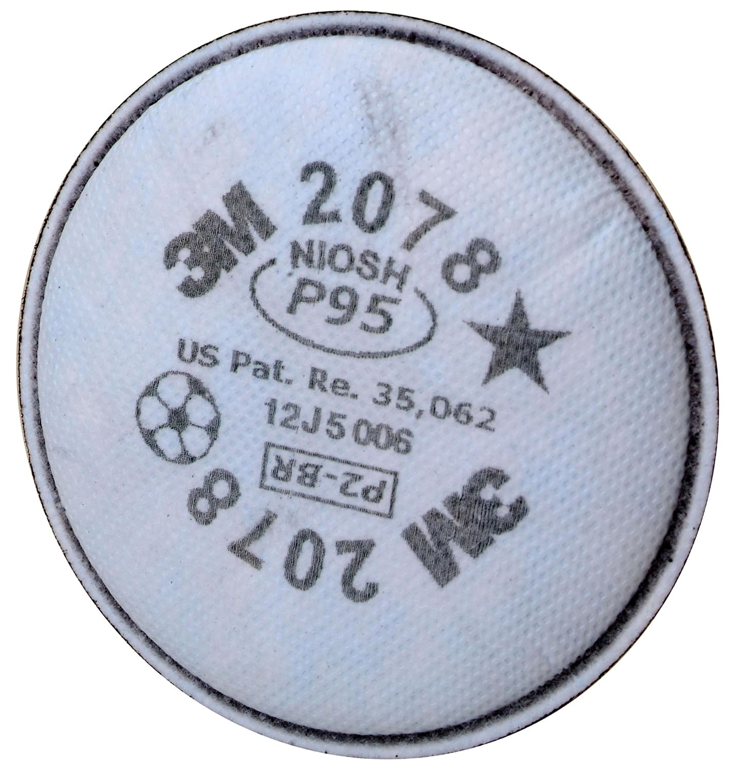 3M P95 Respirator Filter 2078, 1 Pair, Helps Protect Against Oil and Non-Oil Based Particulates, Nuisance Level Organic VaporAcid Gas Relief