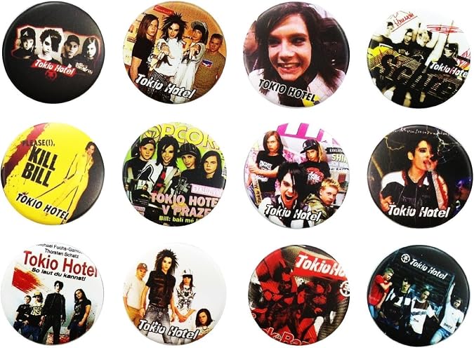 The Bigger Vivider 1.75" Lot 12 Awesome Pin Button Badge Tokio Hotel brooch #1