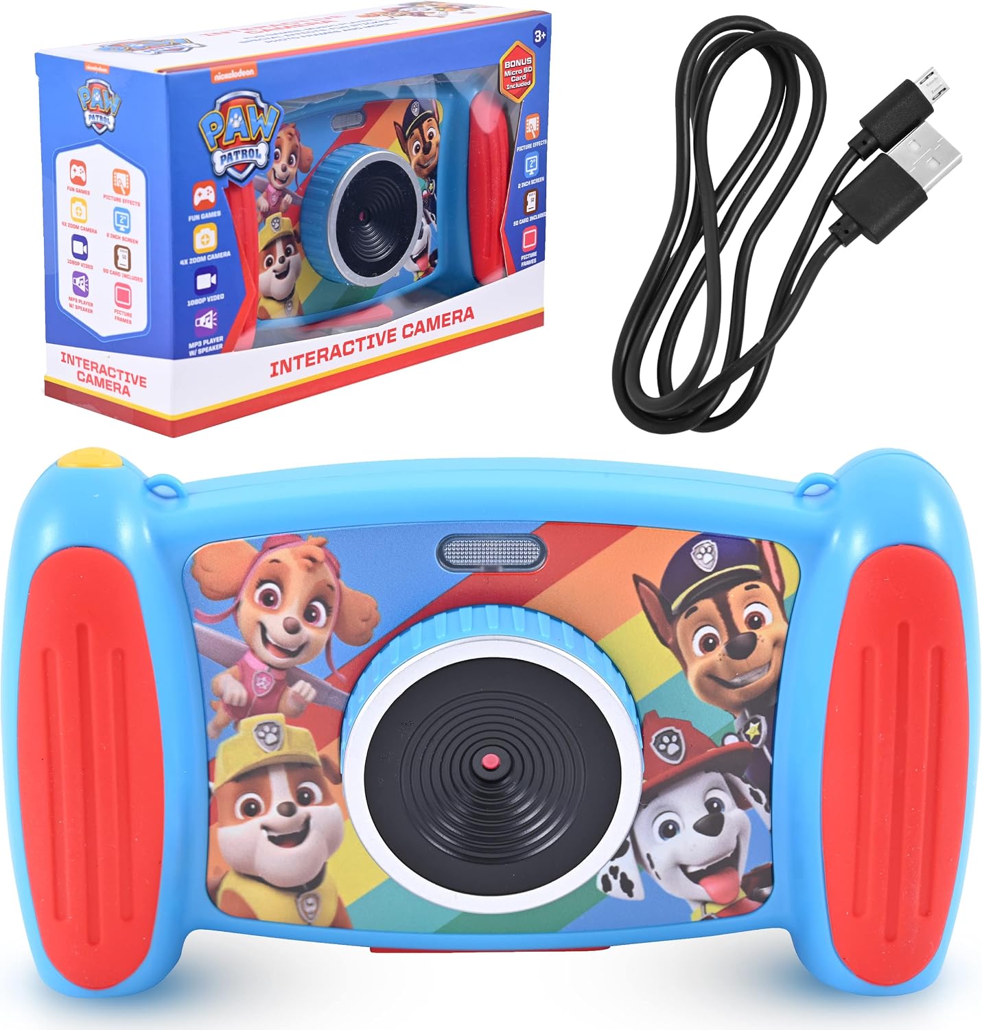 First Trends Paw Patrol Interactive Camera for Kids, Fun Rechargeable Camera for Children with Video, 4 x Zoom Camera, MP3 Player, Cool Games & More- SD Card Included- Retro Toy for Kids Ages 3